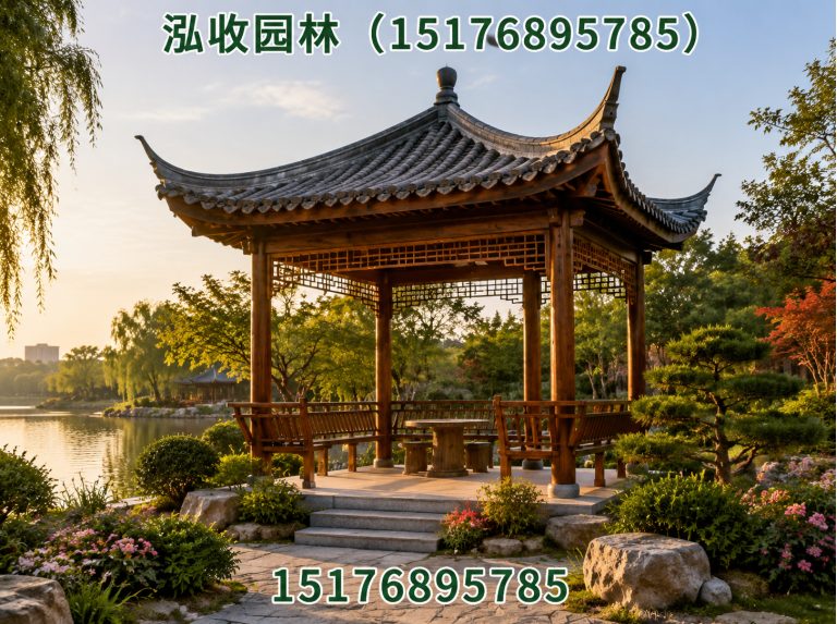 十堰防腐木凉亭展示图